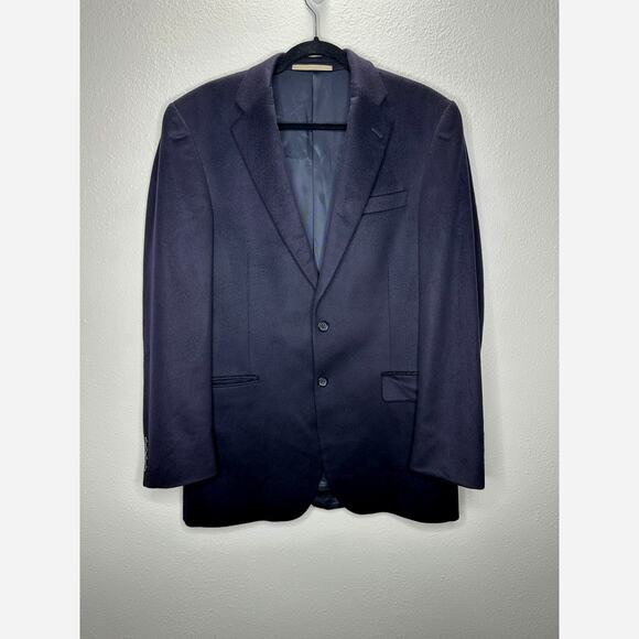 Burberry 100% Cashmere Black Bond Street 2-Button Blazer Jacket 40 Long - Picture 2 of 11